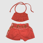 Build A Bear Hawaiian Orchid Floral Halter Top Summer Board Shorts Teddy Outfit