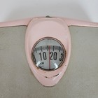 Vtg Chatham Bathroom Standing Weighing Scale Gray Pink Industrial Mid Century