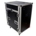Prox T-16mrss13ult Flight Case With Laptop Shelf And Casters For 16u Rack X 13u