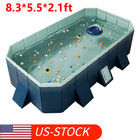 Rectangular Foldable Adult   Kiddie Above Ground Outdoor Swimming Pool 2 1m Us