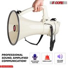 5 Core Megaphone 100w Bull Horn Professional Loud Pa Speaker W 2000 Yards Range