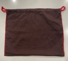 Coach Dust Bag Brown Logo Drawstring 12   x10 5    Travel Cover Red Stitching