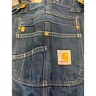 Carhartt Mens Loose Fit Denim Bib Overalls Dark Wash Blue 42x30 Or4672-m