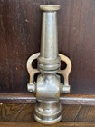 Vintage 3 4 Fire Hose Nozzle Alfco Brass chrome Open close Valve Firefighter
