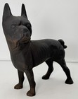 Antique Cast Iron Boston Terrier Dog Door Stop Hubley Style