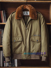 Maden Men s Vintage B-10 Cotton Bomber Jacket Lapel Flight Jacket Warm Coat