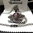 New Vivienne Westwood Small Orb Necklace Silver Pink In Box Set Chain