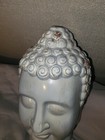 10 Inch Old Chinese Buddhism Ru Kiln Porcelain Shakyamuni Buddha Head Statue