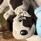 1985 Tonka Pound Puppies Large 18  Gray Plush Dog Puppy Vintage Blue Is Not A Pp
