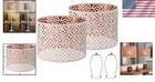 10  Pink Lamp Shades Pair - Glossy Finish