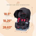 Baby Trend Cover Me 4 In 1 Convertible Car Seat W  Canopy  Scooter  black red 