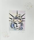 Peter Max Etching    liberty Head Ii  sailboat profile    