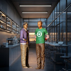 Big Bang Theory 3d Print Model Miniature Diorama All 7 Cast Figures Unpainted