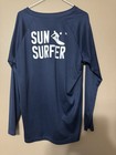 Sun Surfer Men s Navy Blue Long Sleeve Rash Guard Sun Shirt Upf 50  Performance