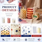 3 Pcs 4th Of July Flameless Candle With Remote Timer Red White And Blue