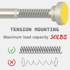 Brushed Nickel Shower Curtain Rod Adjustable 43-78 Inch  1 diameter Spring Tensi