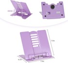 Metal Book Stand Adjustable Holder - 6 Positions For Reading