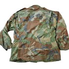Vintage 1980s Cold War Cold Weather Military Button Up Camouflage Army Jacket Me