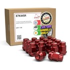 16 Pcs M12x1 5 12x1 5 Thread Bulge Acorn 1 38  35mm Long Lug Nuts 19mm Hex Red