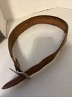 Vintage Small Caliber Ammo Leather Belt Viking Mexico 39 1 2    Long