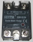 Hoymk Solid State Relay - 480v Ac - 10a -  Ssr-10 Da - 3-32 Vdc Control - 10 Amp