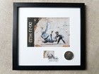 Fdc Banksy Graffiti Ptn Fck   ard Stamp     ost Cancellation In Frame Ptn Pnh 2023