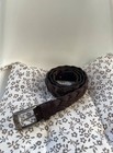 Men s Vintage Woven Leather Belt Made In Italy Y2k