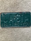 1953 Ohio  License Plate -  413 Aj -  Original Paint