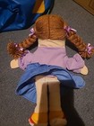 Silly Puppets Amy 25  Plush Doll Brown Yarn Hair Braids Ventriloquist Doll 