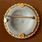 Antique Photo Mourning Brooch Victorian Gold Filled Portrait Pin