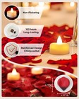 Amagic 1000 Pieces Artificial Rose Petals With 12 Heart Led Tea Lights Candle   
