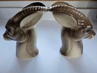 Vases  2  Deer Antelope Ceramic Pottery Royal Copley 1950 s  9  Tall