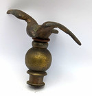 Vtg Cast Metal Brass Eagle Flag Pole Finial Topper - American Patriotic Decor 3 