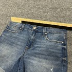 Seven7 Denim Shorts Womens Size 10 Blue Raw Hem Distressed Stretch Casual Summer