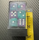Chessex Nebula Wisteria White 12 Dice Set - Chx 27745 16mm D6 - Luminary glow