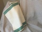 Vtg Green Stripe Linen Towel Fabric Cottage Farmhouse French County sold By Yard