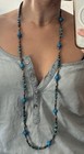 Vintage Southwestern Sterling Silver Navajo Pearl Style Turquoise Bead Necklace