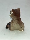 Vintage Hagen Renaker Brown Raccoon Mama A-163 Sitting Up Miniature Figurine
