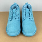Ugg Neumel Suede Chukka Boots Mens 10 Light Blue Wool Lined Lace Up