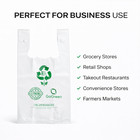 3 Mil White Reusable Grocery Bags 1 6 Size Extra Heavy Duty 11 5x6 5x21 Bulk
