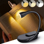 Mini Led Book Light 360   Clip-on Rechargeable Lamp 3 Color Reading Study