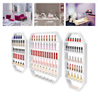 3x White Nail Polish Display Racks 6 Tier Wall Mount Organizer For 200bottle Max