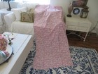 1940 s Barkcloth Era Paris Park On Pink   Dove Gray Never Used Cotton Fabric