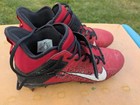 Nike Alpha Menace Pro2 Red Football Cleats Size 8 5 Red black