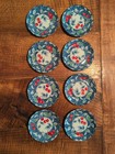 Late 20th Century Set Of 8 Vintage Plates Japanese Red Cherry Pattern
