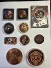 17 Oz Lot Of Fine Copper  7   1oz Rounds  1  1oz Bars  2  5oz Rounds