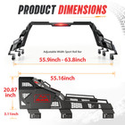 For 2005-2026 Toyota Tacoma 56-64  Adjustable Truck Bed Roll Bar Chase Rack Diy