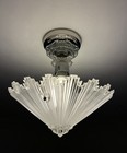 Antique Vintage Art Deco Ceiling Light Fixture Chandelier Starburst Pair Av 