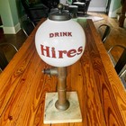 Antique Hires Root Beer Soda Syrup Pump  Opal Glass  Brass  Marble