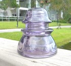 Nice Purple Cd 154 Whitall Tatum Hoopskirt Style Glass Insulator  f 